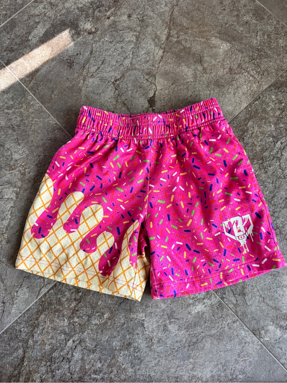 Baseball 101 Ice Cream Sprinkle Kids' Shorts Strawberry
